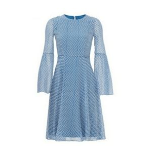 LK Bennett Blue Abbie Dress Size 10